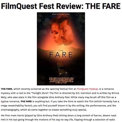 FilmQuest Fest Review: THE FARE